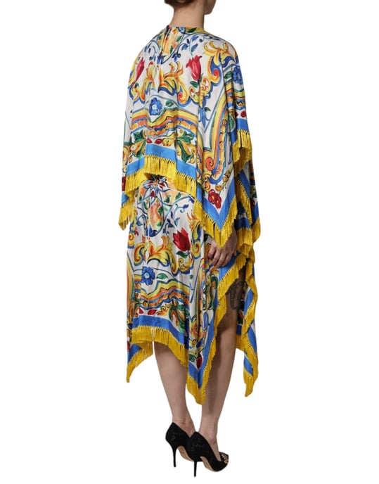 Majolika-Druck Fransen-Midikleid - Image 5