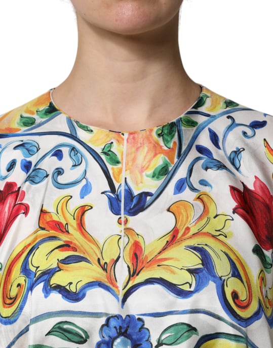 Majolika-Druck Fransen-Midikleid - Image 6
