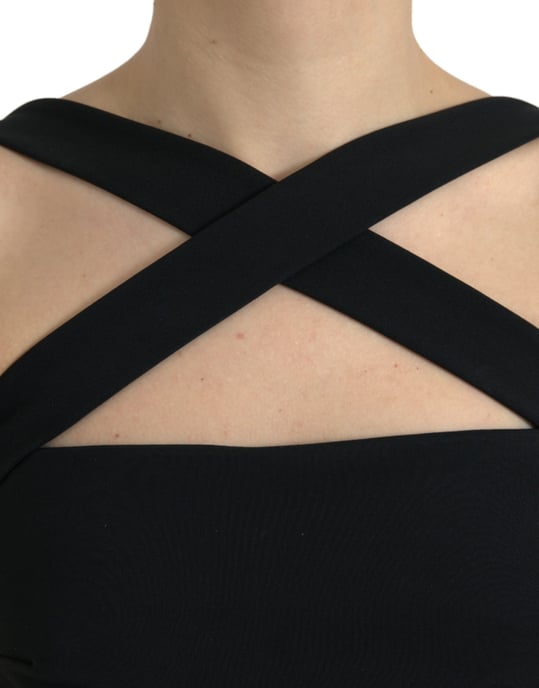 Kreuzhals Bodycon Midikleid - Image 4