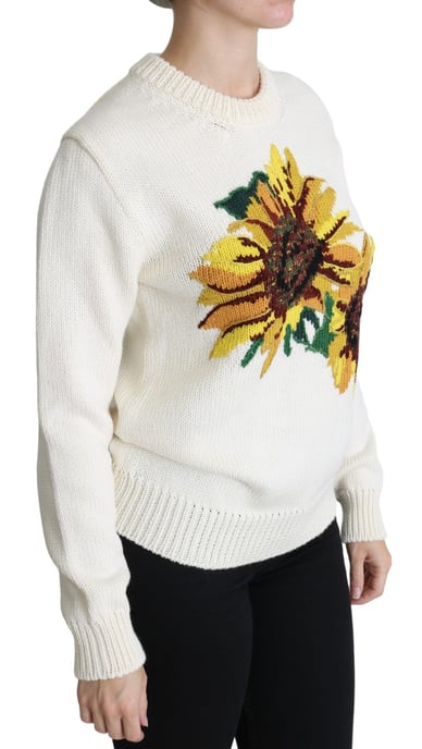 Sonnenblumen bestickter Strickpullover - Image 2