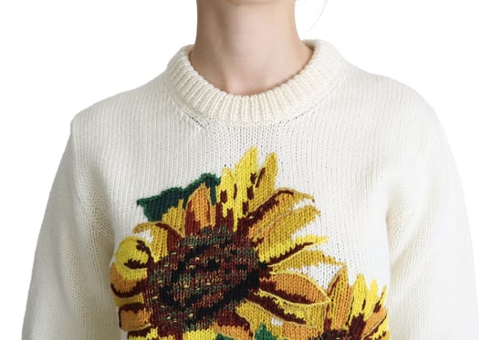 Sonnenblumen bestickter Strickpullover - Image 5