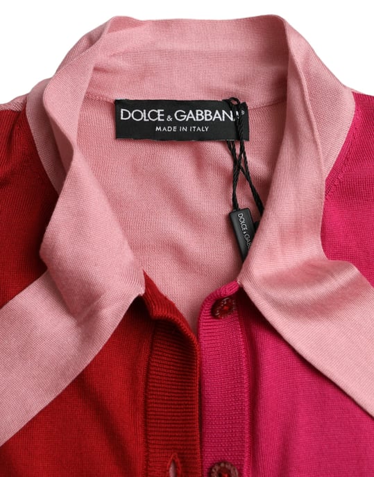 Dolce Gabbana Strickoberteil mit kurzen Ärmeln und Schleife - Image 5