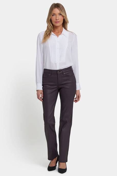 Beschichtete Marilyn Gerade Jeans | Feigenbeschichtet - Image 1