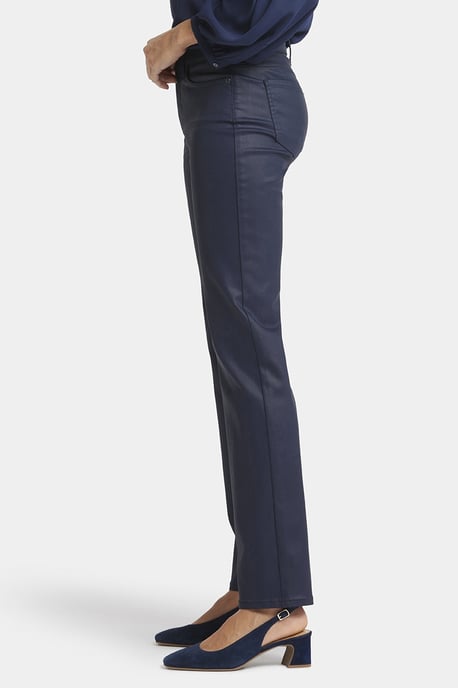Marilyn Gerade Jeans Dunkelblaue Beschichtung Premium Denim | Sternenloser Himmel Beschichtet - Image 2