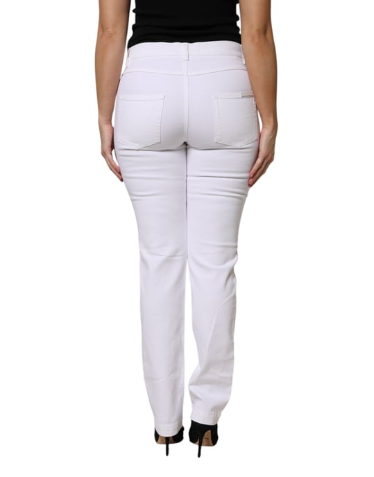 Blumen bestickte gerade Jeans - Image 4