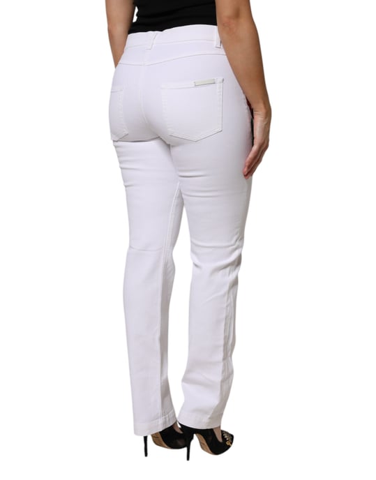 Blumen bestickte gerade Jeans - Image 5