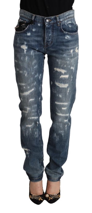Abgestoßene Denim-Jeans mit geradem Bein - Image 1