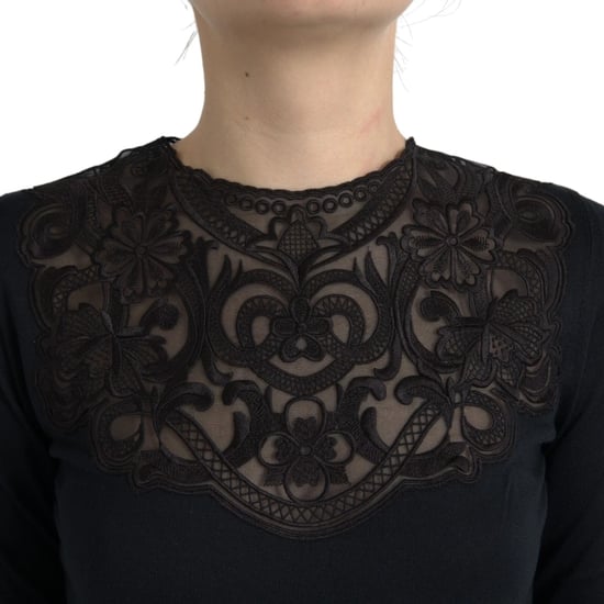 Spitzenkragen Langarmshirt - Image 4