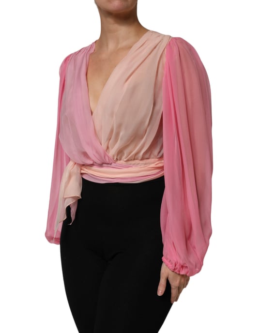 Seidenchiffon-Bluse Ombre - Image 3
