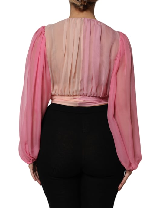 Seidenchiffon-Bluse Ombre - Image 4