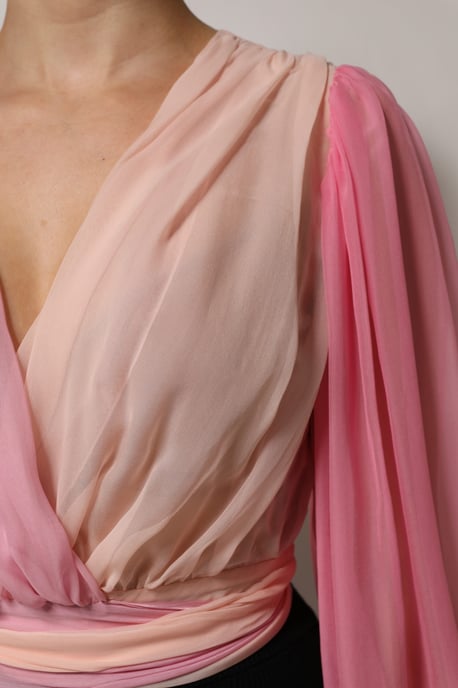 Seidenchiffon-Bluse Ombre - Image 6