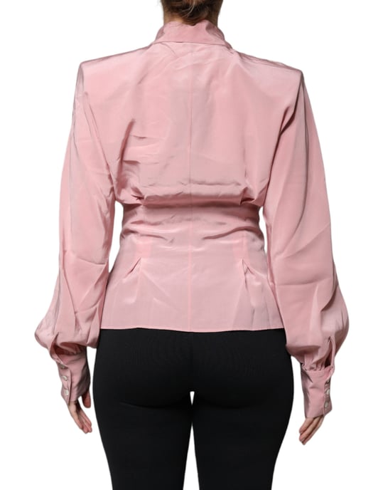 Seidenbluse mit langen Ärmeln - Image 4