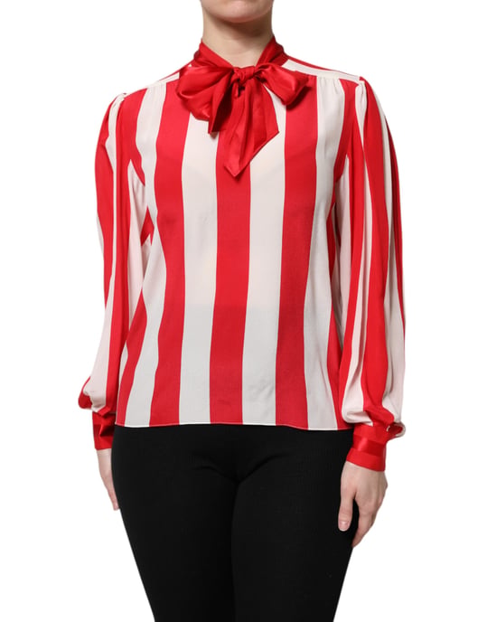 Seidenbluse mit Schleifenkragen - Image 1