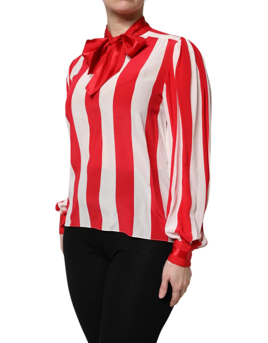 Seidenbluse mit Schleifenkragen - Image 3