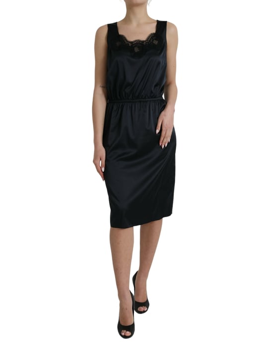 Satin-Nachthemd mit Spitzen-Ausschnitt - Image 2