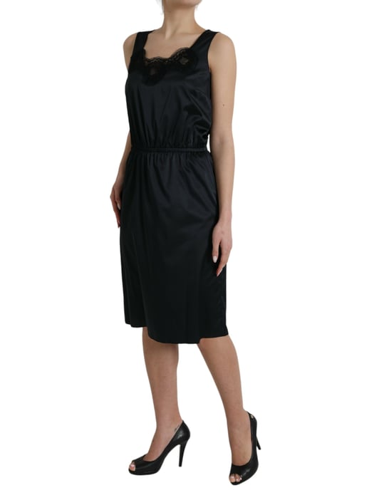 Satin-Nachthemd mit Spitzen-Ausschnitt - Image 3