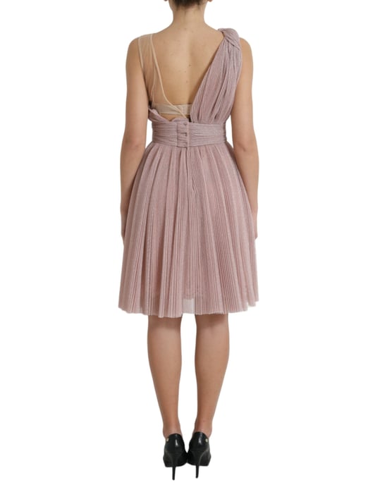 Faltendes Mini-Kleid mit einem Schulterdesign - Image 3