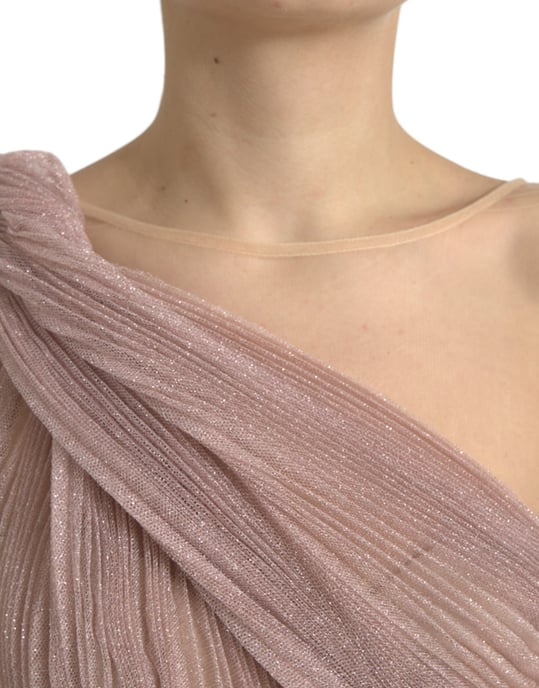 Faltendes Mini-Kleid mit einem Schulterdesign - Image 4