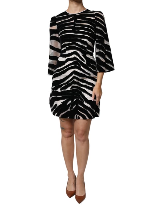 Zebra-Muster Mini-Kleid - Image 1