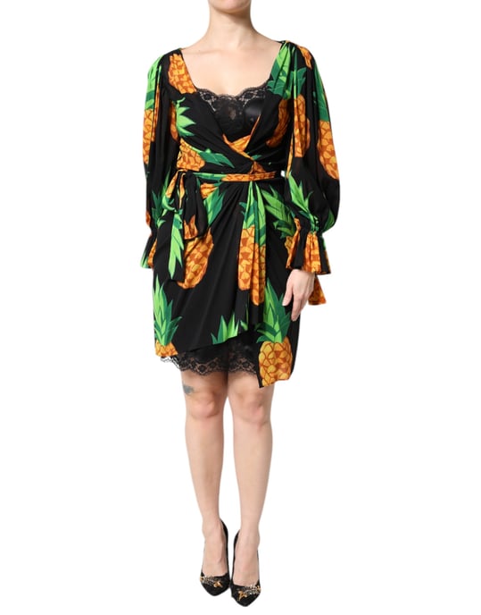 Ananas-Print Wickelkleid - Image 2