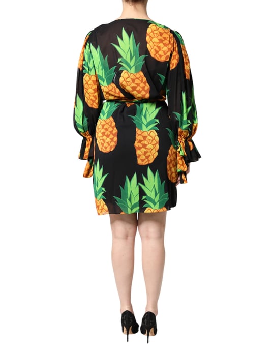 Ananas-Print Wickelkleid - Image 4