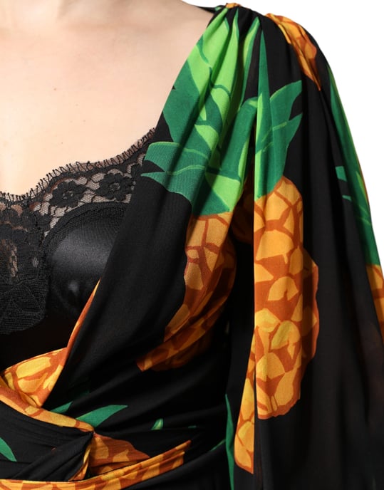 Ananas-Print Wickelkleid - Image 6