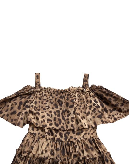 Leopardenmuster Mini-Kleid Dr28942 - Image 5