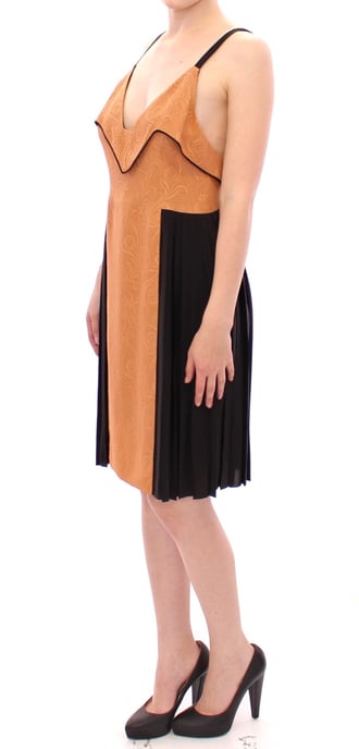 Senfgelbes, plissiertes Midi-Kleid - Image 2
