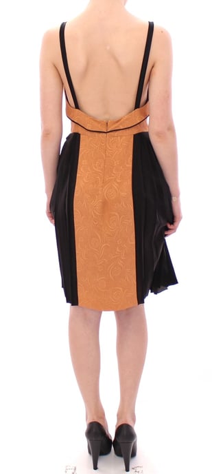 Senfgelbes, plissiertes Midi-Kleid - Image 3
