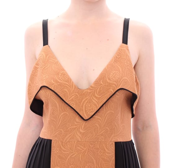 Senfgelbes, plissiertes Midi-Kleid - Image 4