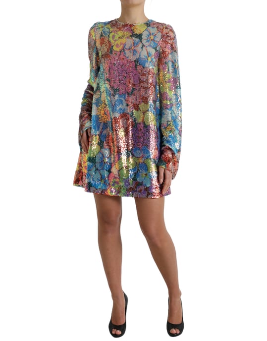 Paillettenkleid mit Blumenmuster - Image 2