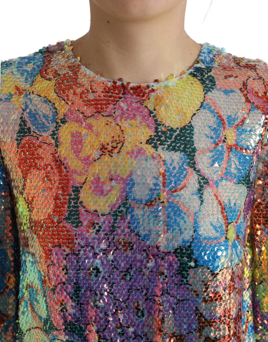 Paillettenkleid mit Blumenmuster - Image 4