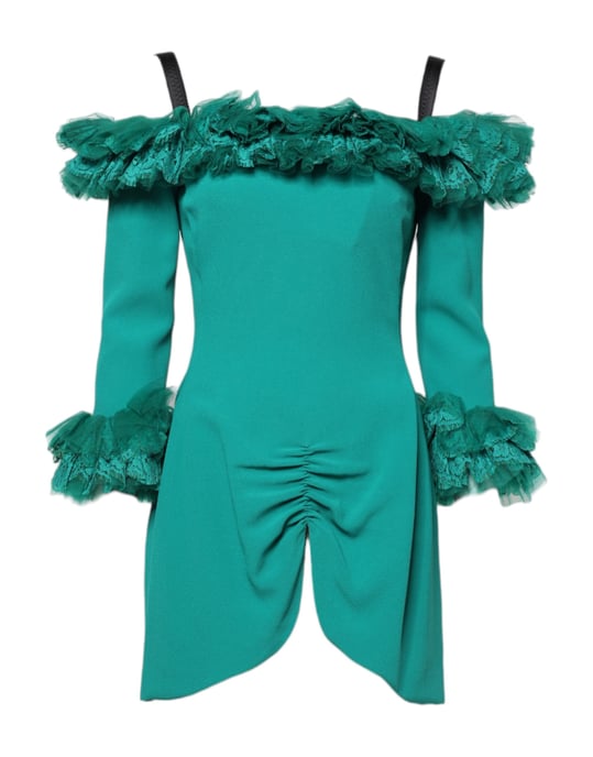Spitzen-Minikleid mit Rüschen - Image 2