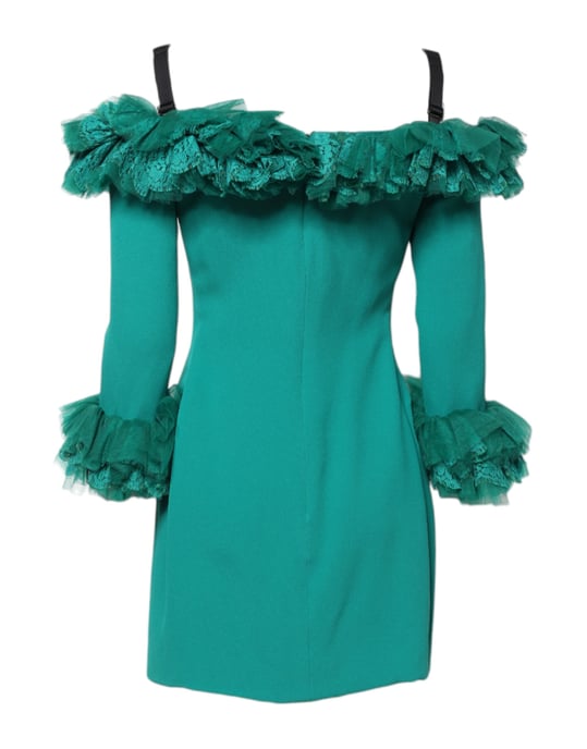 Spitzen-Minikleid mit Rüschen - Image 3