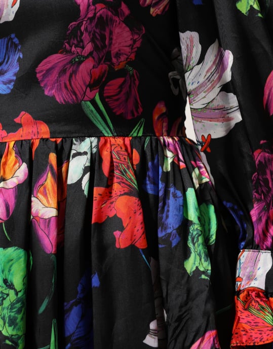 Blumendruck Kleid mit Rüschensaum - Image 6