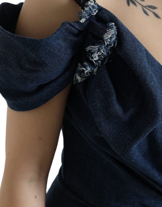 Zweifarbiges Jeans-Minikleid - Image 6