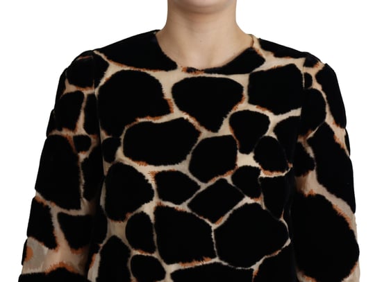 Samt Mini Kleid Giraffenmuster - Image 3