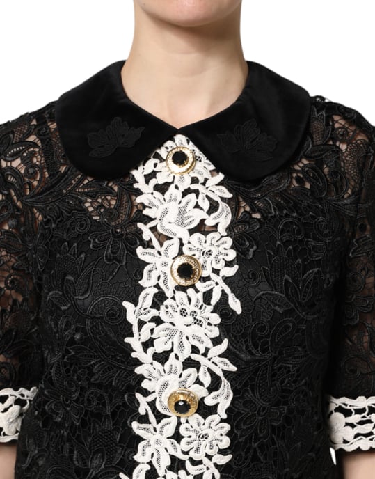 Spitzen-Minikleid mit floralen Verzierungen - Image 5