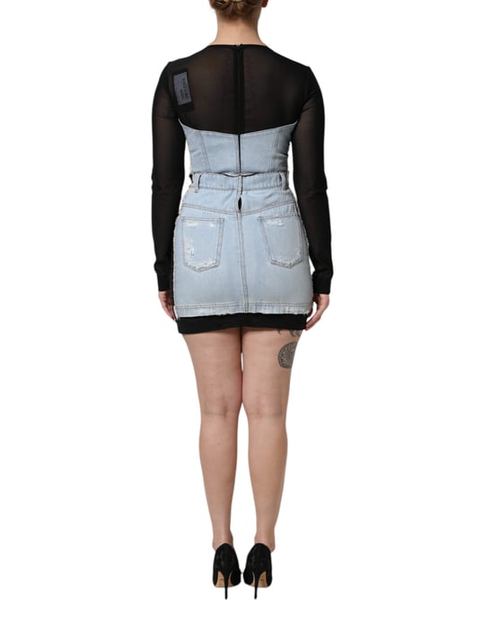Jeans Mini Kleid mit distressed Design - Image 4