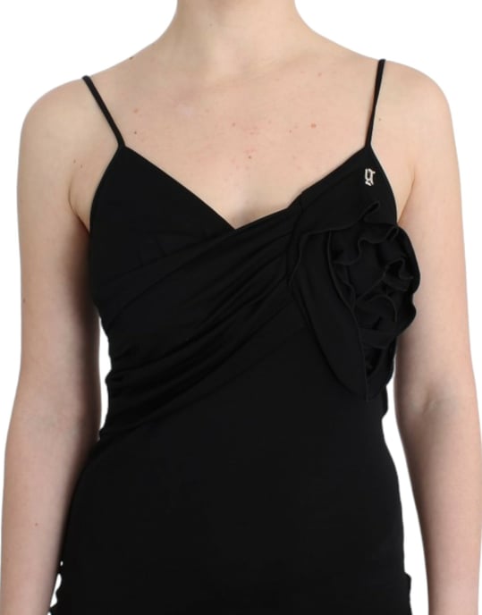 Rose-Detail-Minikleid, Ärmellos, Enganliegend - Image 5