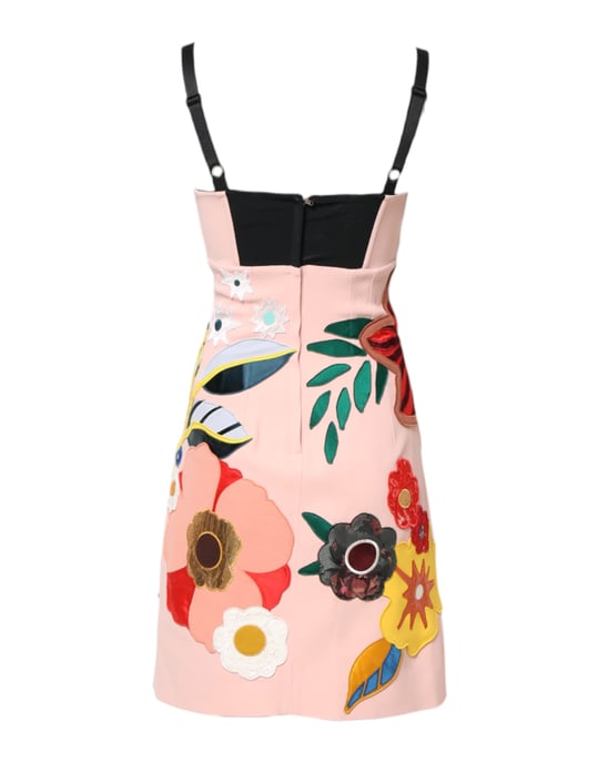 Floral Applikation A-Linien Kleid - Image 3