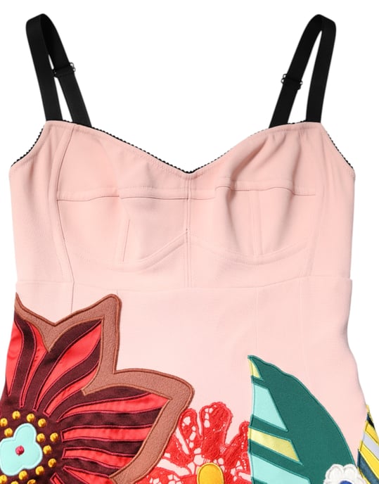 Floral Applikation A-Linien Kleid - Image 4
