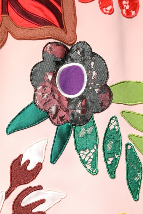 Floral Applikation A-Linien Kleid - Image 5