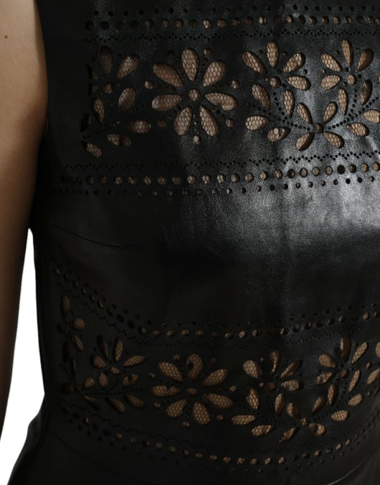 Häkel-Minikleid mit Blumen-Ausschnitt - Image 5