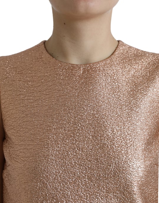 Metallic Mini Shiftkleid A-Linie - Image 4