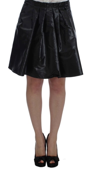 Schwarzes Blazer-Rock-Anzug mit blauen Kontrasten - Image 5