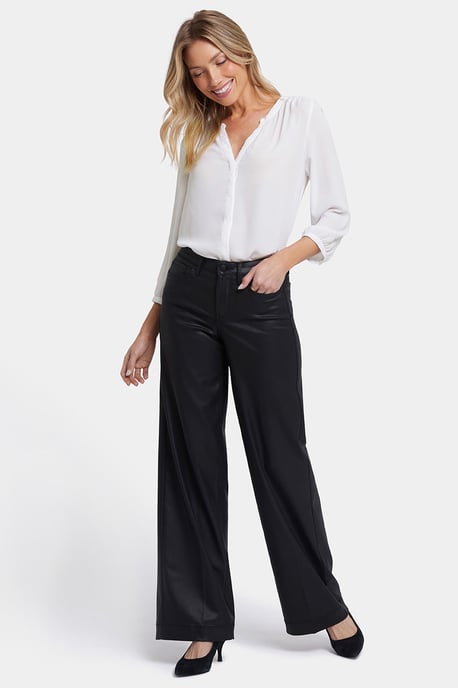 Beschichtete Teresa Weite Jeans | Schwarze Beschichtung - Image 3