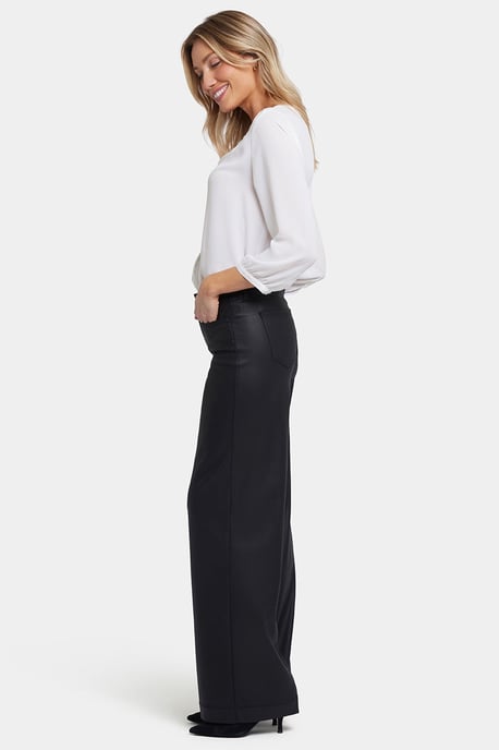 Beschichtete Teresa Weite Jeans | Schwarze Beschichtung - Image 4