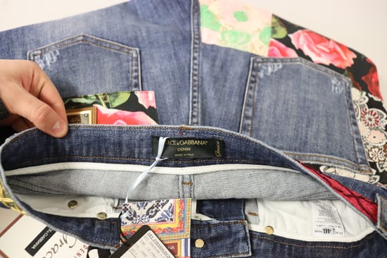 Dolce Gabbana Floral Patch Jeans mit distressed Denim - Image 5