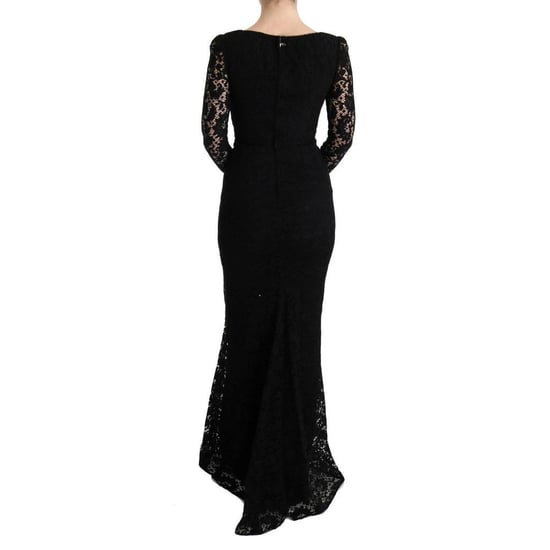 Spitzen-Maxi-Kleid mit quadratischem Ausschnitt und langen Ärmeln - Image 3